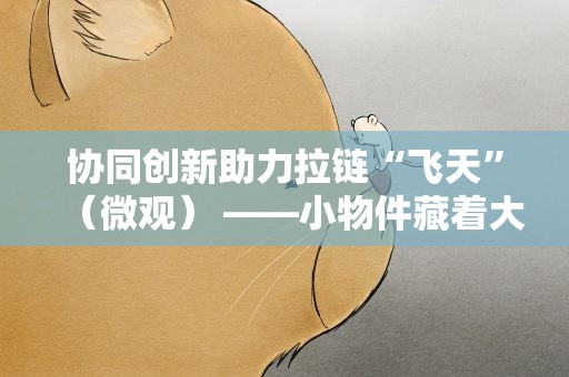 协同创新助力拉链“飞天”（微观） ——小物件藏着大创新④