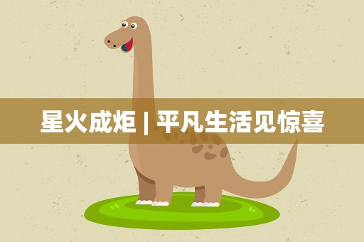 星火成炬| 平凡生活见惊喜