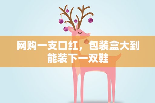 网购一支口红，包装盒大到能装下一双鞋