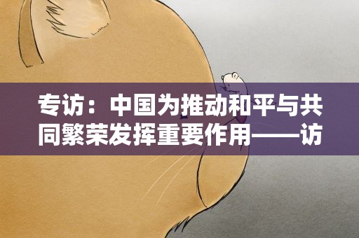 专访：中国为推动和平与共同繁荣发挥重要作用——访墨西哥参议长阿门塔