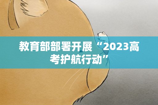 教育部部署开展“2023高考护航行动”