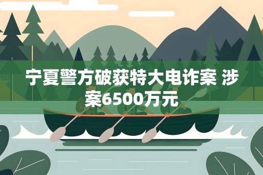 宁夏警方破获特大电诈案 涉案6500万元