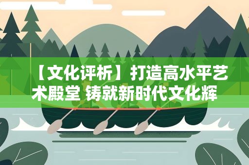 【文化评析】打造高水平艺术殿堂 铸就新时代文化辉煌