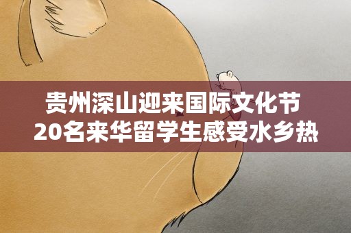 贵州深山迎来国际文化节 20名来华留学生感受水乡热情