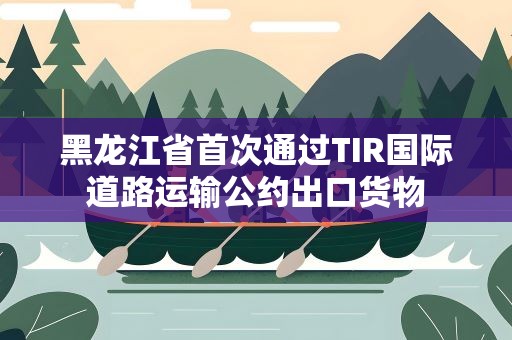 黑龙江省首次通过TIR国际道路运输公约出口货物