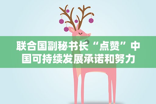 联合国副秘书长“点赞”中国可持续发展承诺和努力