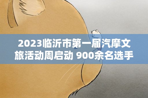 2023临沂市第一届汽摩文旅活动周启动 900余名选手上演“速度与激情”