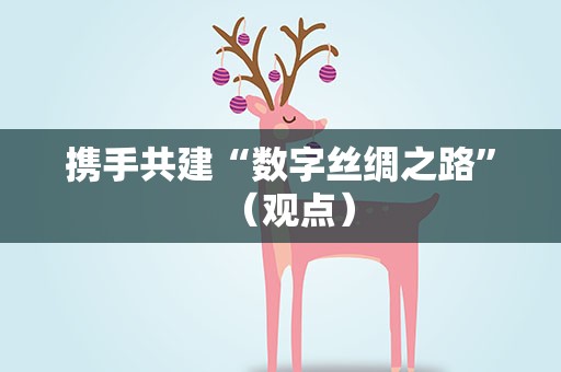 携手共建“数字丝绸之路”（观点）