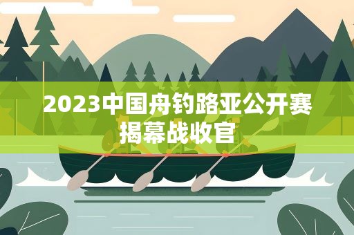 2023中国舟钓路亚公开赛揭幕战收官