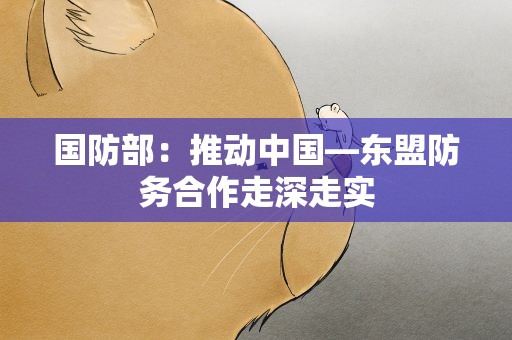 国防部：推动中国—东盟防务合作走深走实