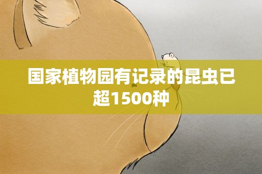 国家植物园有记录的昆虫已超1500种