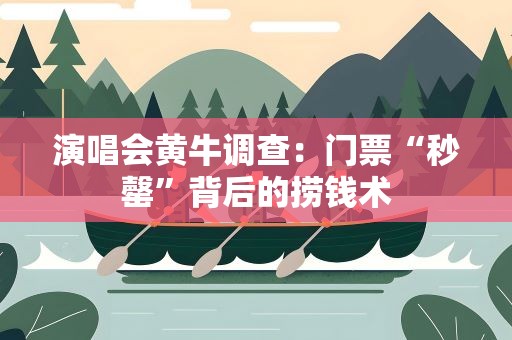 演唱会黄牛调查：门票“秒罄”背后的捞钱术