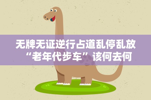 无牌无证逆行占道乱停乱放 “老年代步车”该何去何从？