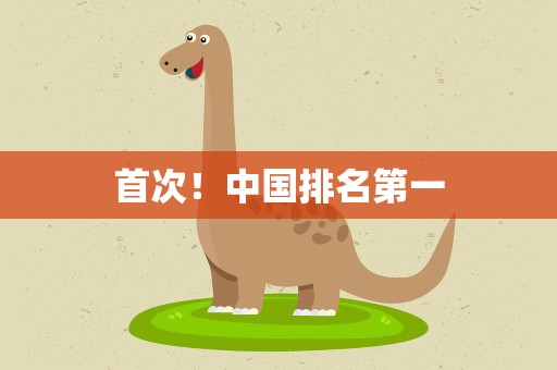 首次！中国排名第一