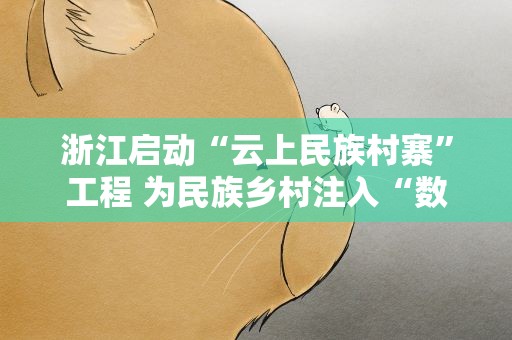 浙江启动“云上民族村寨”工程 为民族乡村注入“数智”动能
