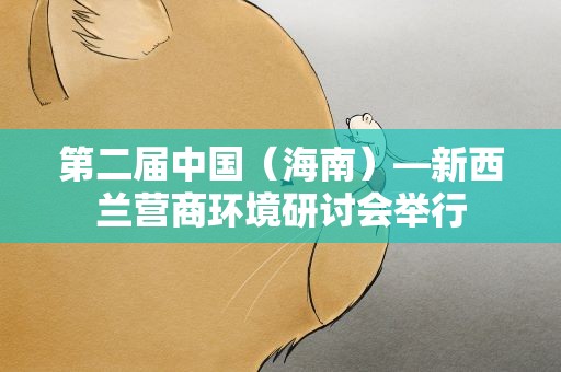 第二届中国（海南）—新西兰营商环境研讨会举行