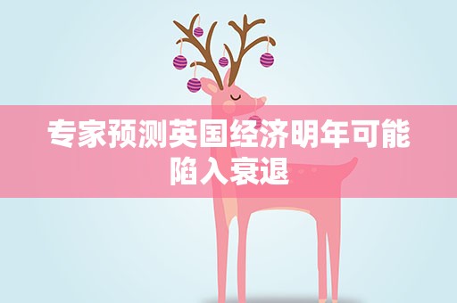 专家预测英国经济明年可能陷入衰退