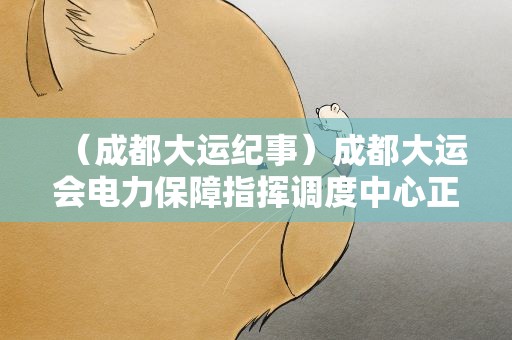 （成都大运纪事）成都大运会电力保障指挥调度中心正式运行