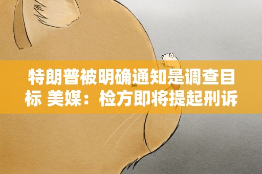 特朗普被明确通知是调查目标 美媒：检方即将提起刑诉