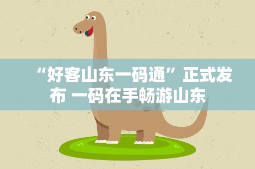 “好客山东一码通”正式发布 一码在手畅游山东