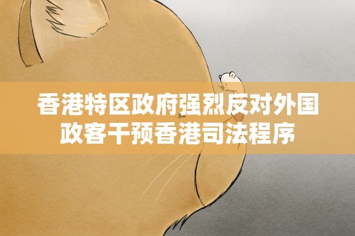 香港特区政府强烈反对外国政客干预香港司法程序