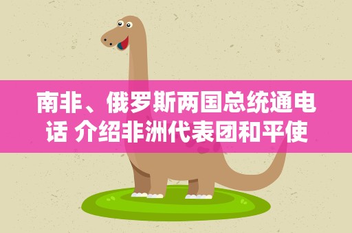 南非、俄罗斯两国总统通电话 介绍非洲代表团和平使命