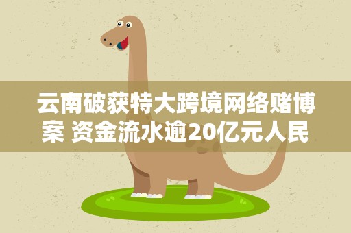 云南破获特大跨境网络赌博案 资金流水逾20亿元人民币