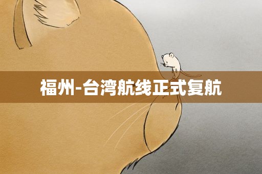 福州-台湾航线正式复航