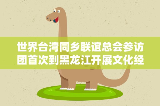 世界台湾同乡联谊总会参访团首次到黑龙江开展文化经贸交流活动