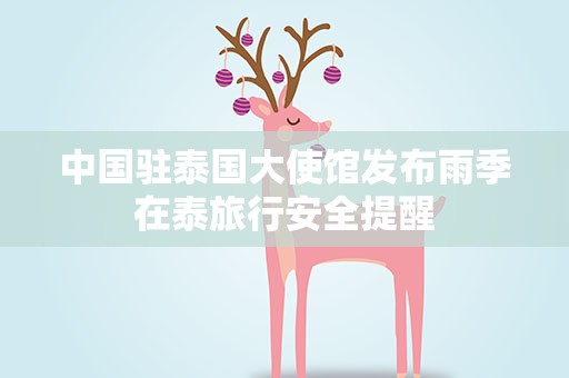中国驻泰国大使馆发布雨季在泰旅行安全提醒
