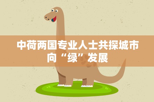 中荷两国专业人士共探城市向“绿”发展