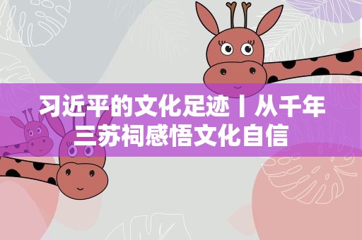 习近平的文化足迹丨从千年三苏祠感悟文化自信