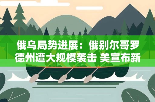 俄乌局势进展：俄别尔哥罗德州遭大规模袭击 美宣布新一轮3亿美元对乌军援