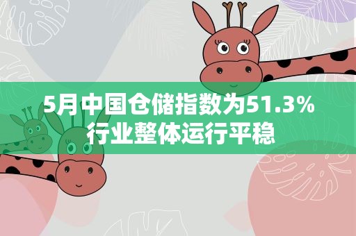 5月中国仓储指数为51.3% 行业整体运行平稳