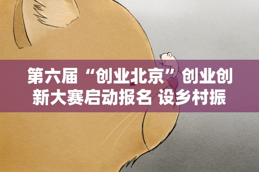 第六届“创业北京”创业创新大赛启动报名 设乡村振兴专项赛等