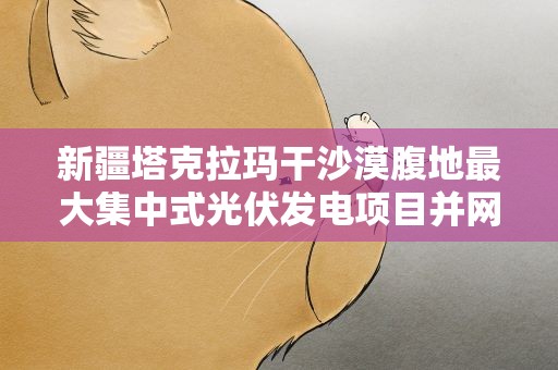 新疆塔克拉玛干沙漠腹地最大集中式光伏发电项目并网发电