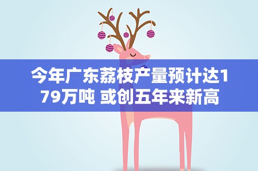 今年广东荔枝产量预计达179万吨 或创五年来新高