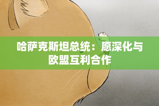 哈萨克斯坦总统：愿深化与欧盟互利合作