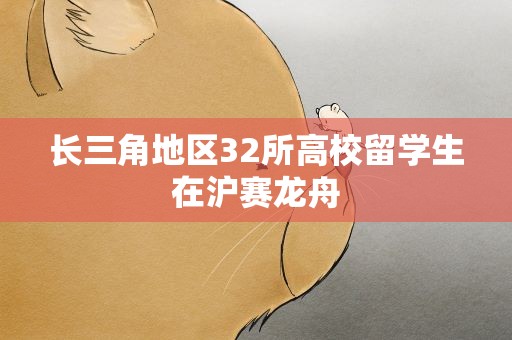 长三角地区32所高校留学生在沪赛龙舟