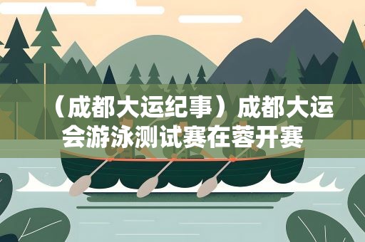 （成都大运纪事）成都大运会游泳测试赛在蓉开赛