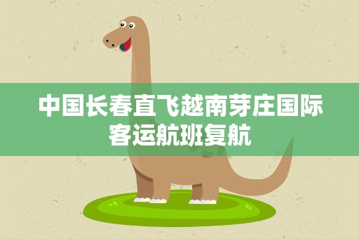 中国长春直飞越南芽庄国际客运航班复航