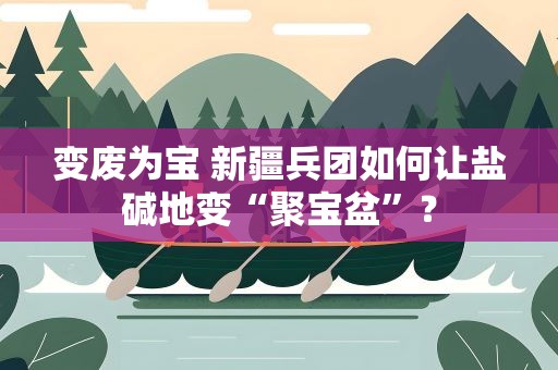 变废为宝 新疆兵团如何让盐碱地变“聚宝盆”？