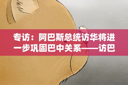 专访：阿巴斯总统访华将进一步巩固巴中关系——访巴勒斯坦法塔赫中央委员扎基