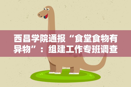 西昌学院通报“食堂食物有异物”：组建工作专班调查核实