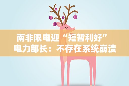南非限电迎“短暂利好” 电力部长：不存在系统崩溃风险
