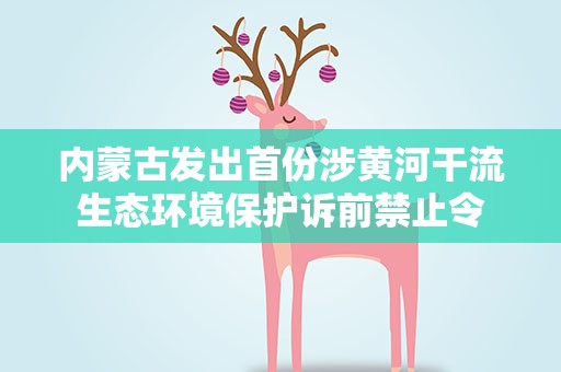 内蒙古发出首份涉黄河干流生态环境保护诉前禁止令
