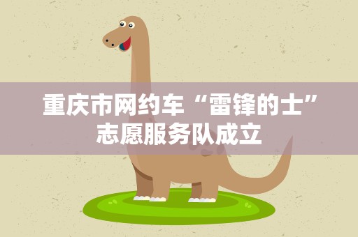 重庆市网约车“雷锋的士”志愿服务队成立