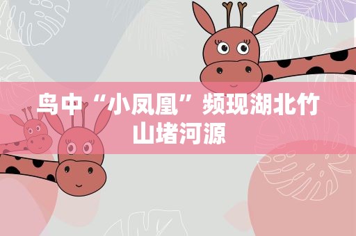 鸟中“小凤凰”频现湖北竹山堵河源