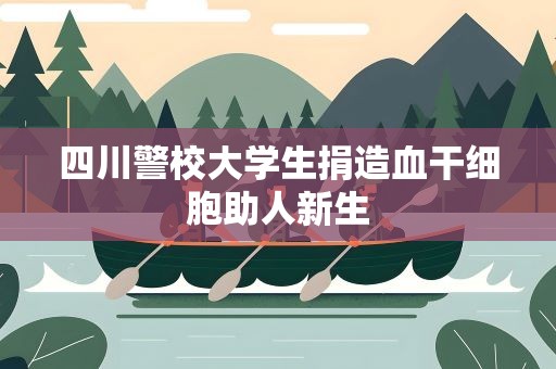 四川警校大学生捐造血干细胞助人新生