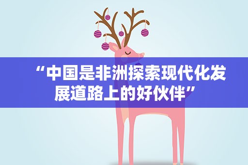 “中国是非洲探索现代化发展道路上的好伙伴”